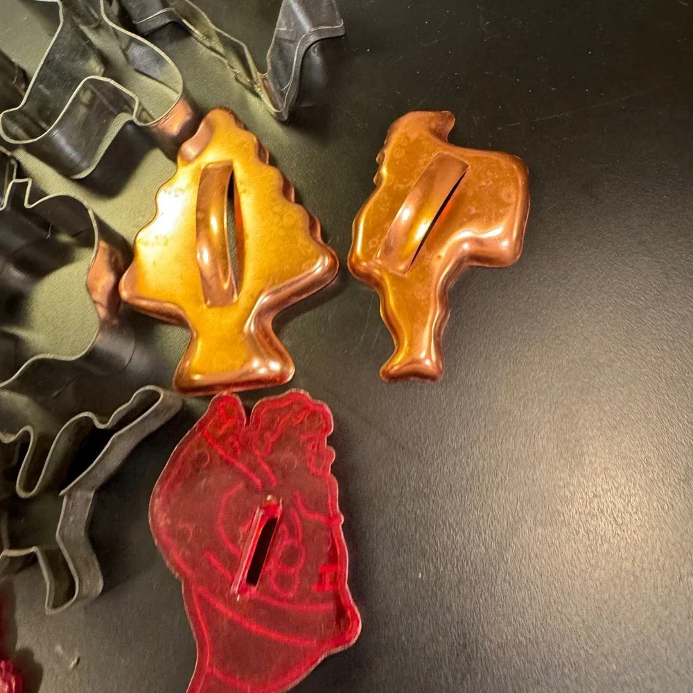 Cookie Cutter Lot Mixed Multicolor Vintage Holiday Shapes 14pc